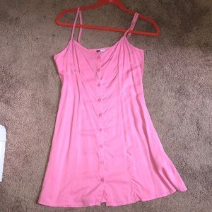 Pink button down dress